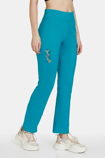 Buy Zelocity Mid Rise Track Pants - Blue Grass